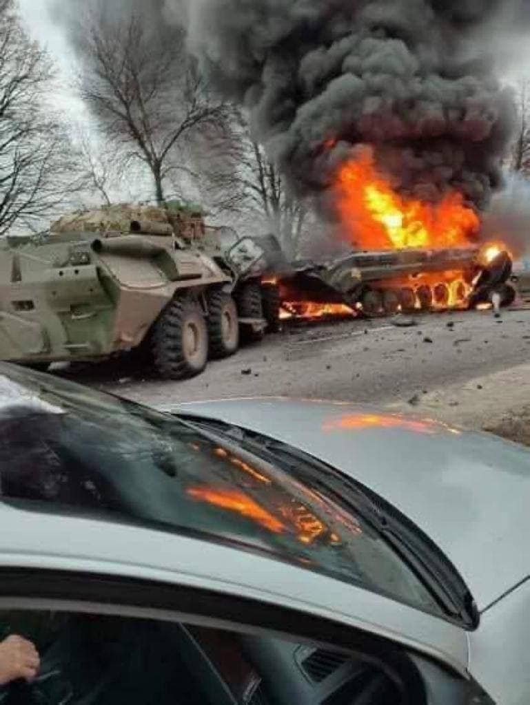 Javelin підсмажили танки РФ біля Сум. Фото: Facebook