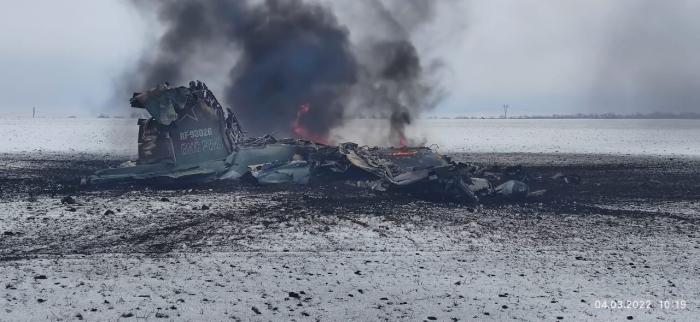 Украинские военные сбили еще один самолет врага, фото: Сухопутные войска ВСУ