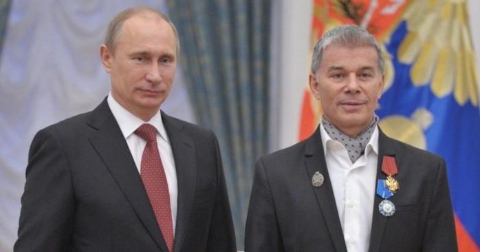 Владимир Путин и Олег Газманов, фото: «Пятый канал»