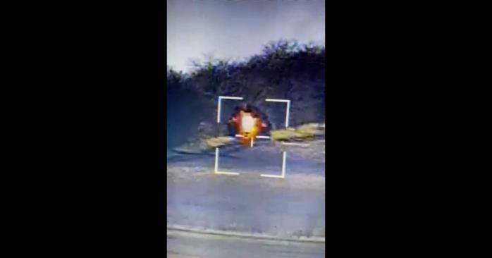 Знищення російського танка, скріншот відео