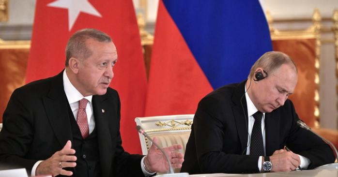Реджеп Тайип Эрдоган и владимир путин, фото: «РБК»