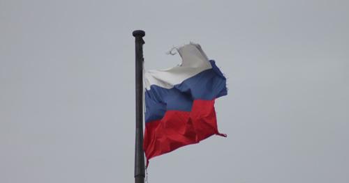 Флаг страны-агрессора. Фото: росСМИ
