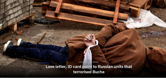 Любовное письмо и удостоверение помогли Reuters установить подразделения, терроризировавшие Бучу