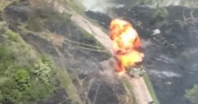 ВСУ уничтожили российский «супертанк» Т-90М, скриншот видео 