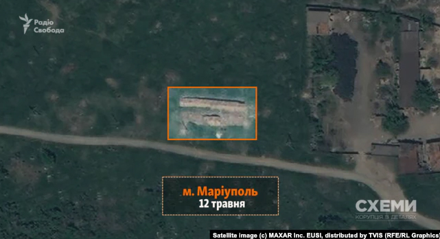 Супутник зафіксував нове місце масового поховання в Маріуполі. Фото: «Схеми»