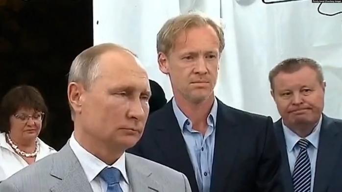 путін та Зеленський в окупованому Криму в 2018 році, скріншот відео "Первого канала"