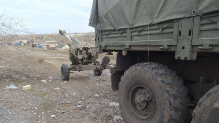 Украинские военные провели испытания трофейной артсистемы "Нона-К"