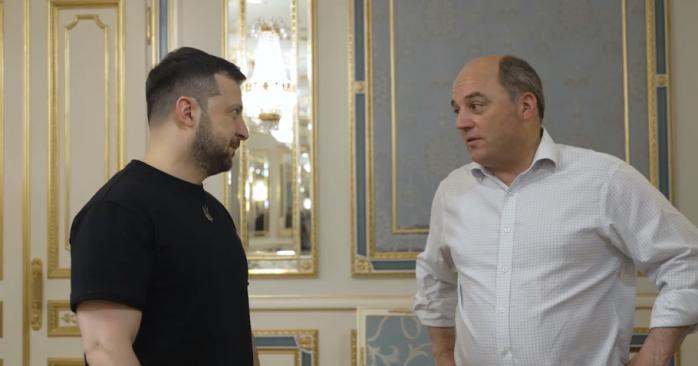 Зеленский в Киеве встретился с британским министром обороны. Скриншот с видео