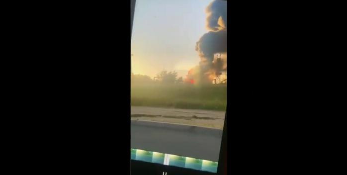 Последствия взрывов в Бердянске, скриншот видео 