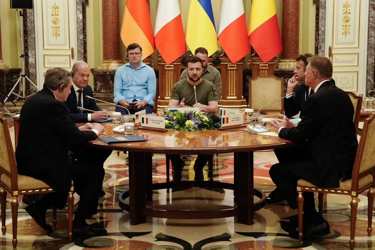 До Зеленського на переговори приїхали четверо лідерів країн Євросоюзу