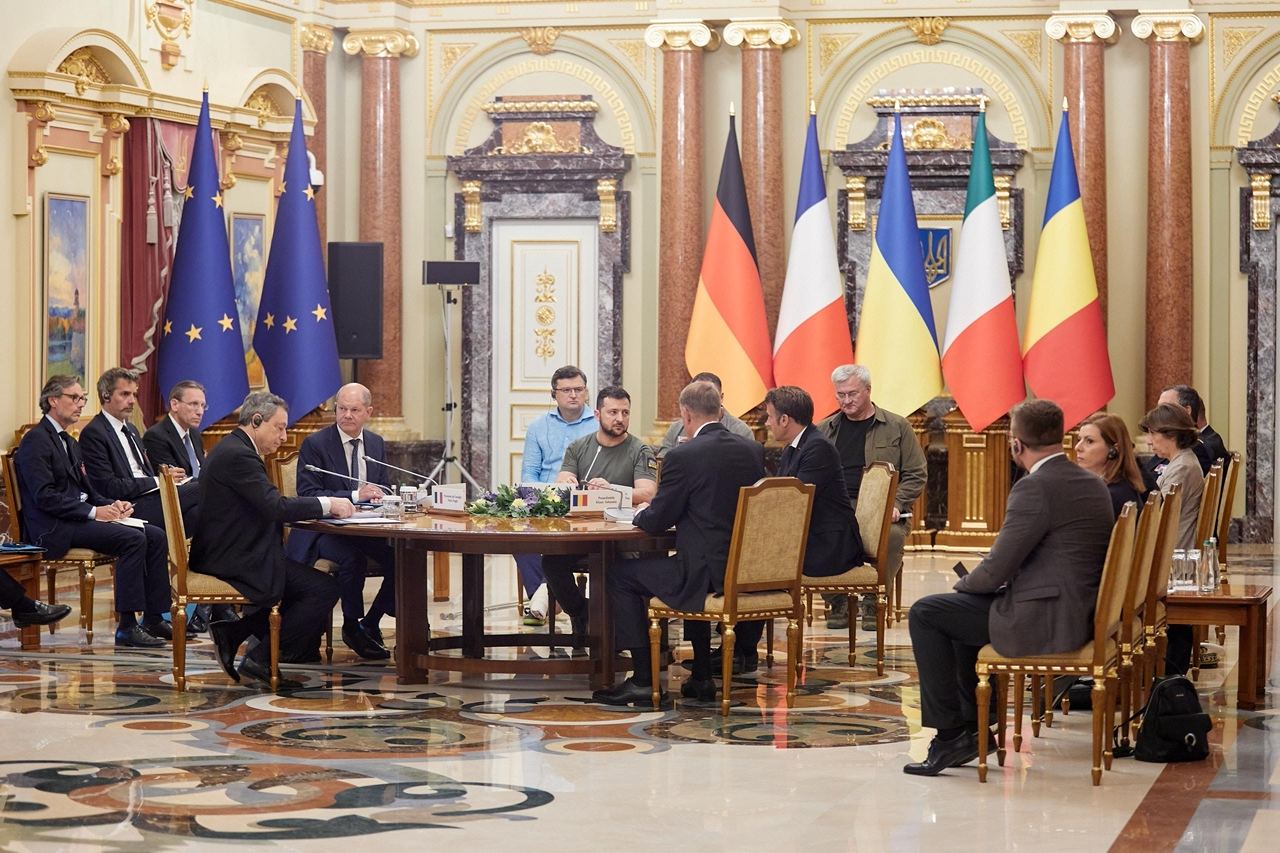 До Зеленського на переговори приїхали четверо лідерів країн Євросоюзу