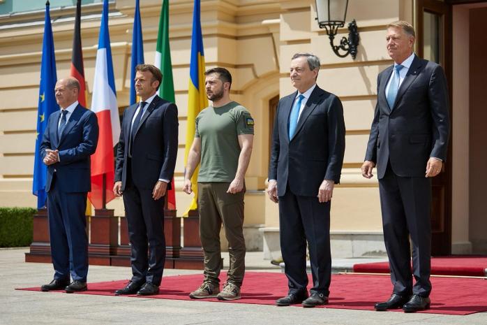 К Зеленскому на переговоры приехали четыре лидеры стран Евросоюза