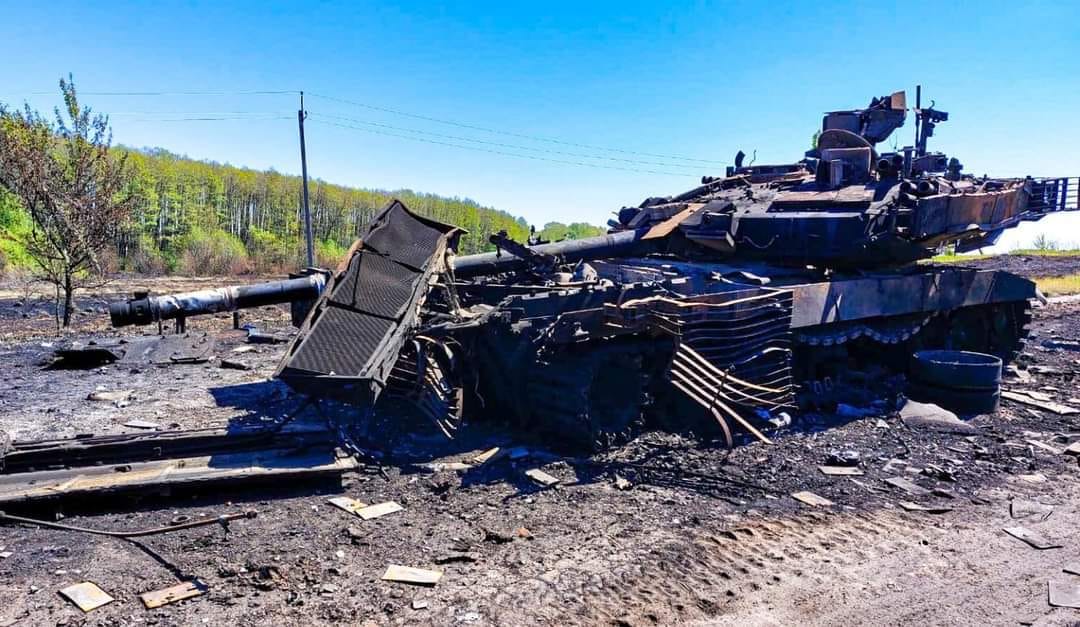 Тероборона знищила розхвалений російський танк «Прорив». Фото: Генштаб ЗСУ