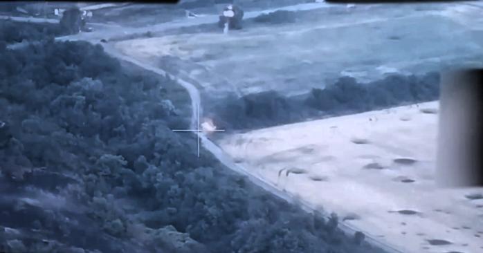 Украинские артиллеристы уничтожили российский «Панцирь-1С», скриншот видео