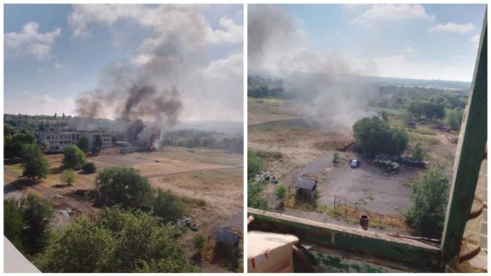 Знищені бронетранспортери армії росії у місті Кадіївка (Стаханов). Фото: @666_mancer