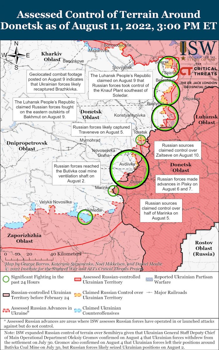 Війна в Україні. Карта: ISW
