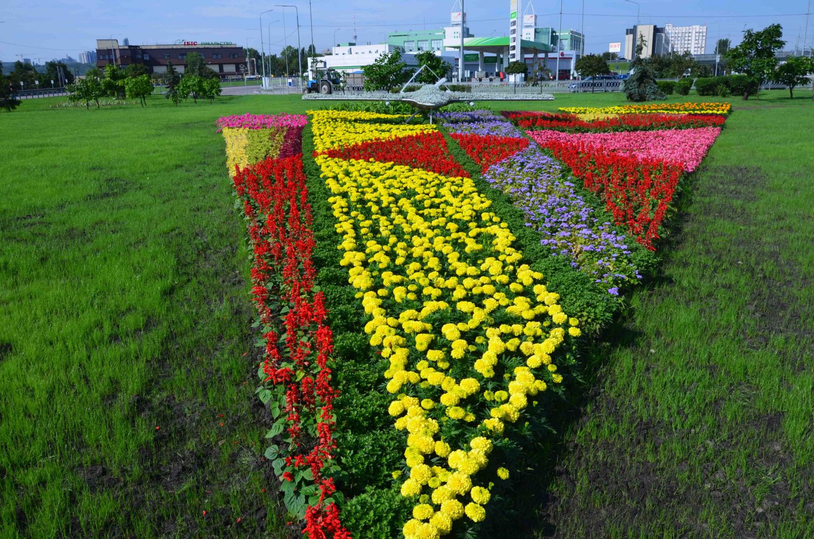 Bayraktar із квітів створили у Києві. Фото: КМДА