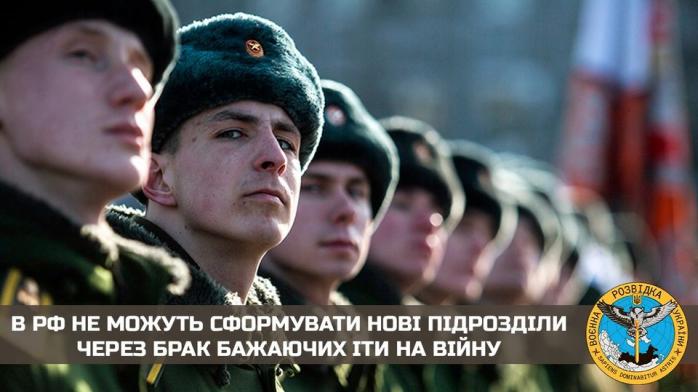 В росії не можуть сформувати нові підрозділи через нестачу охочих воювати в Україні