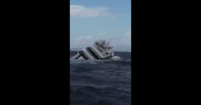 Яхта «Май Сага» затонула у побережья Италии, скриншот видео