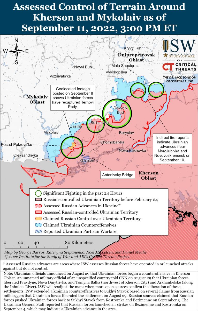 ЗСУ відвоювали майже всю Харківщину. Карта: ISW