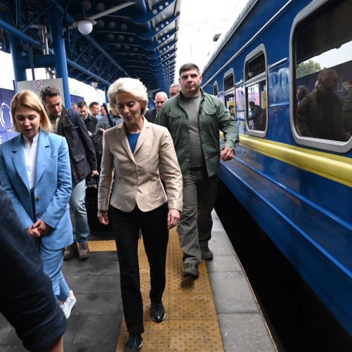 Очільниця Єврокомісії втретє прибула до Києва від початку російського вторгнення