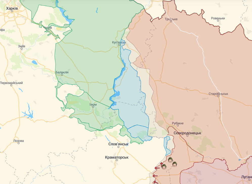 Бойові дії на сході станом на 7 жовтня, карта - Deep State