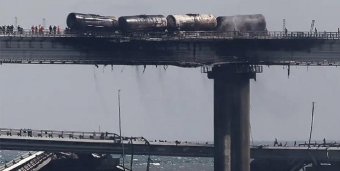 З’явилося відео пошкодженої залізниці Кримського мосту