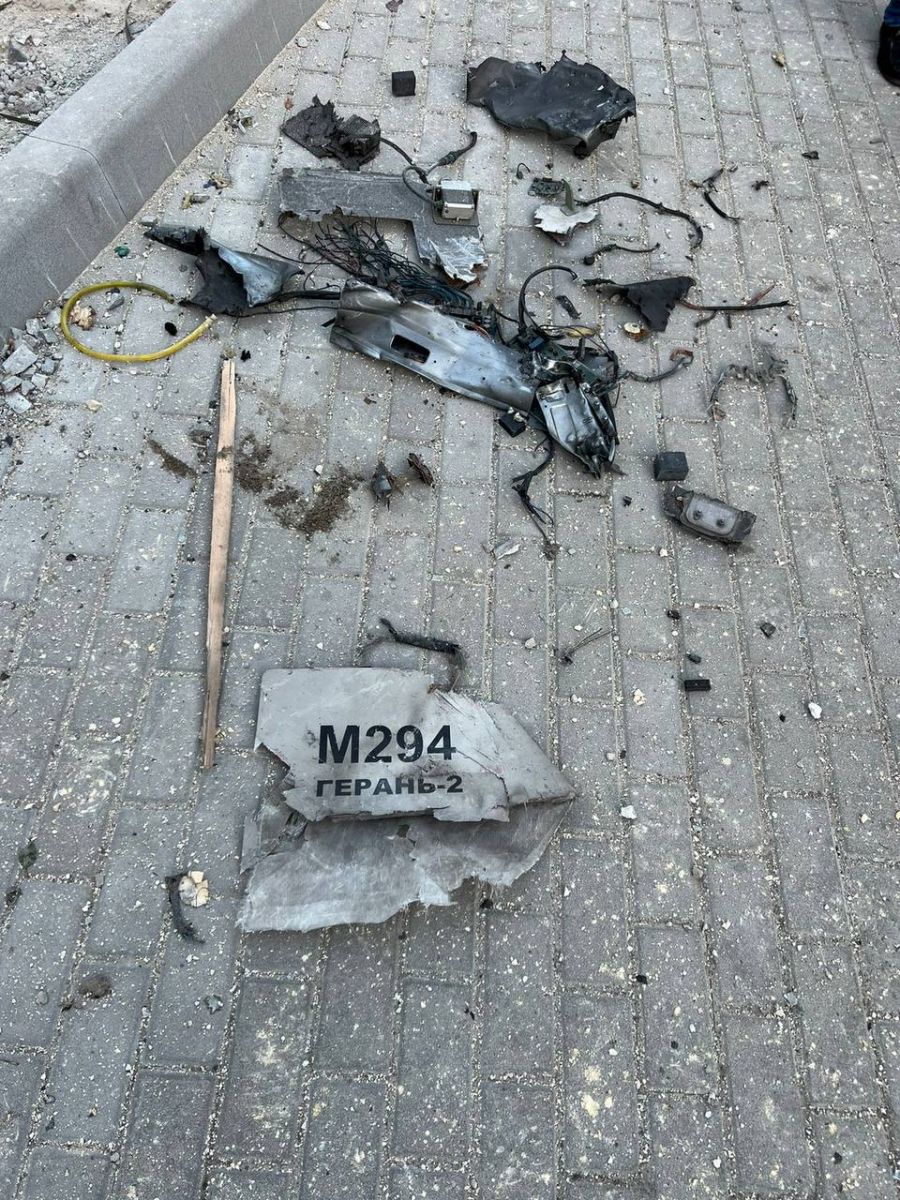 Уламки одного з дронів, що збили над Києвом вранці 17 жовтня