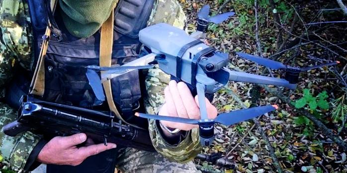 Українські прикордонники збили російський дрон, фото: Держприкордонслужба