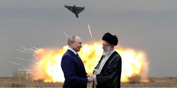 россия активно использует иранские дроны в войне против Украины, фото: Rumoaohepta7