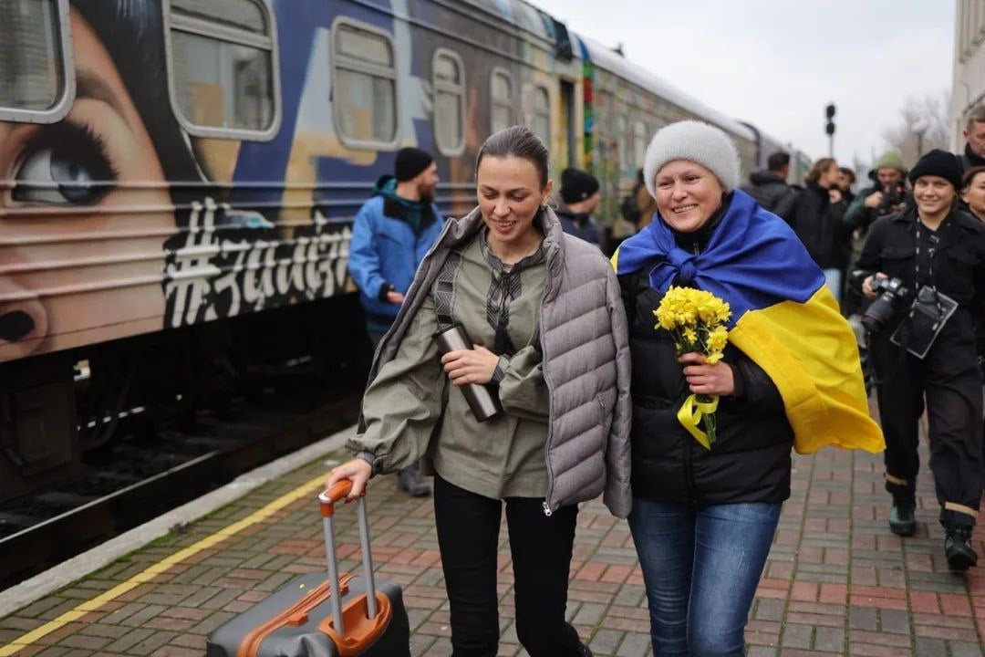 До Херсона прибув перший від початку війни потяг із Києва, фото - М.Тимченка