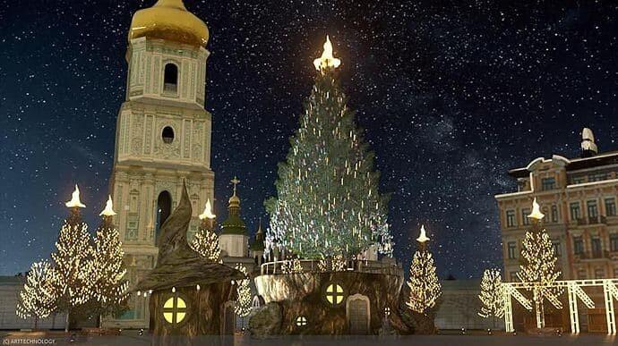 Новогодняя елка в Киеве. Фото: zn.ua