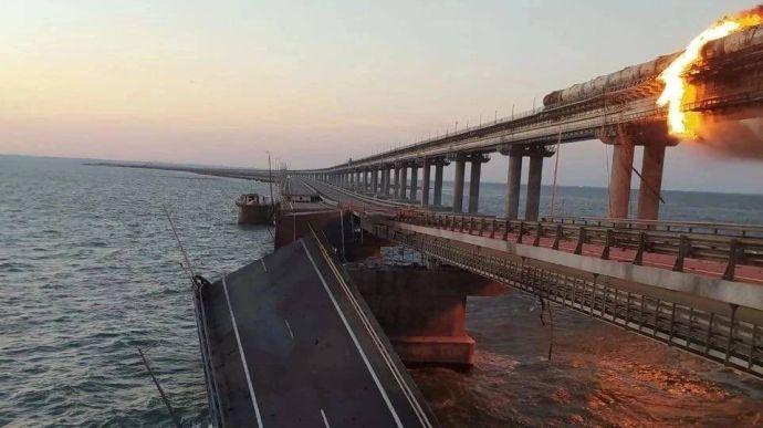 путину показали дыру в Крымском мосту