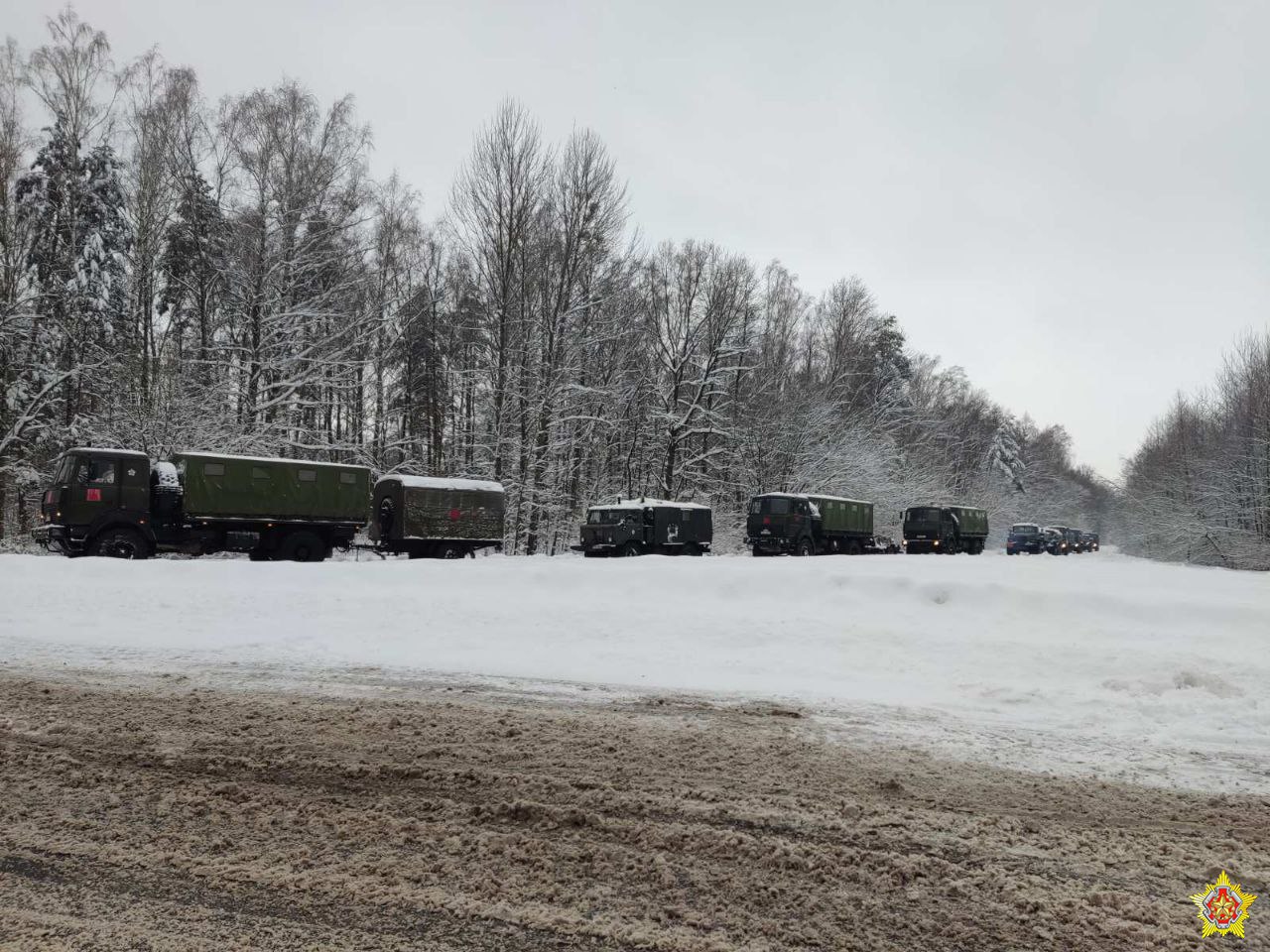 Білоруси повертают частину техніку у зворотному напрямку від кордону з Україною, фото - Міноборони РБ