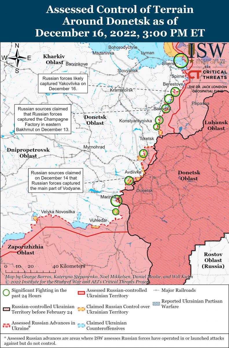 ЗСУ зупинили просування окупантів на Донбасі. Карта: ISW
