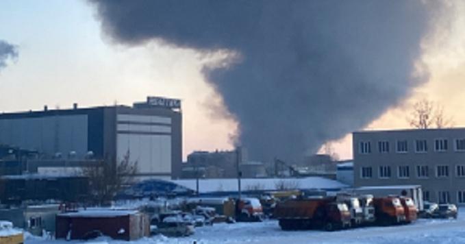 Пожежа на складах. Фото: «Новости Новосибирска»