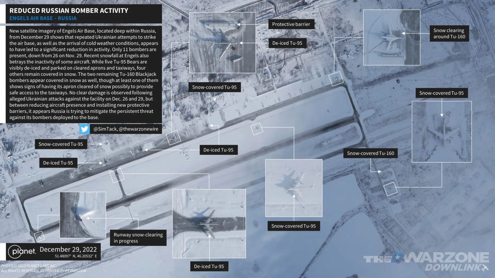 Супутниковий знімок російської авіабази у Енгельсі, фото: The Drive