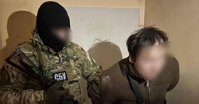 Задержание российского агента, фото: Киевская областная прокуратура