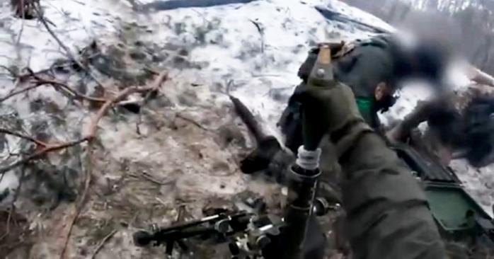 Момент бою біля Кремінної, скріншот відео