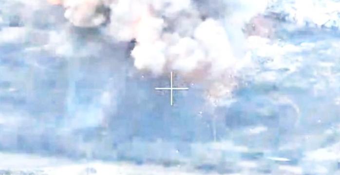 Уничтожение российского состава противотанковых мин, скриншот видео
