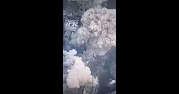 Знищення окупантів на бахмутському напрямку, скріншот відео