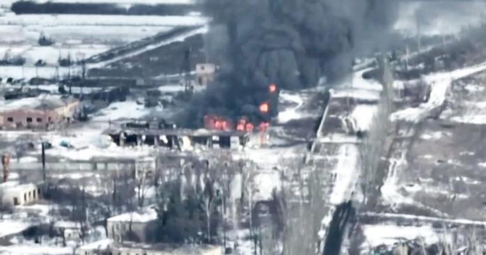 Знищення російських позицій, скріншот відео