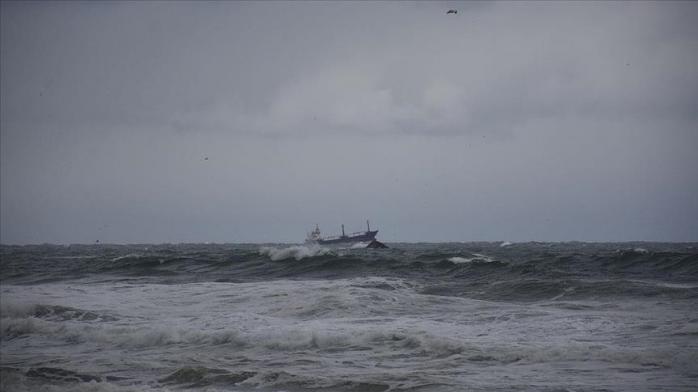 До крейсера "Москва" через сильний шторм відправилось російське торгове корито 