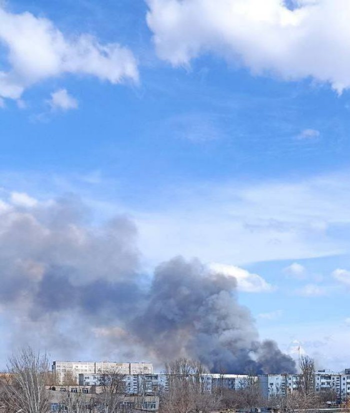 Пожежа в Енергодарі, фото: Іван Федоров