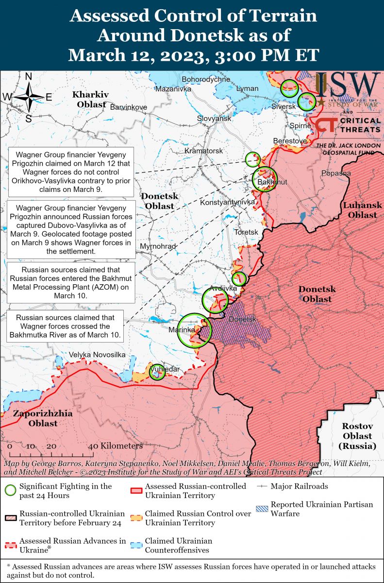 Війна в Україні . Карта: ISW