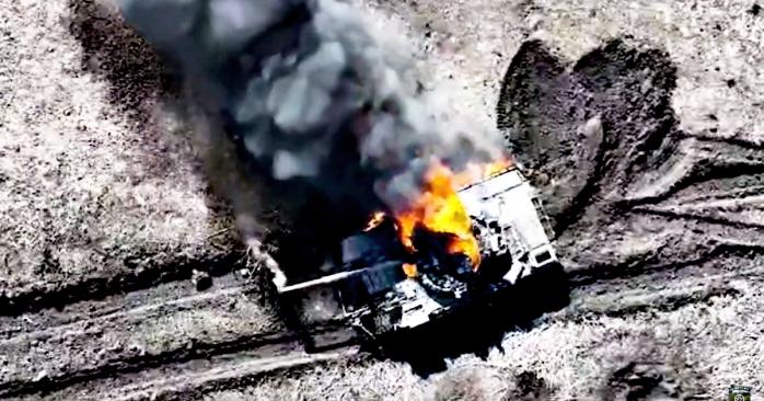 Знищена російська військова техніка, скріншот відео