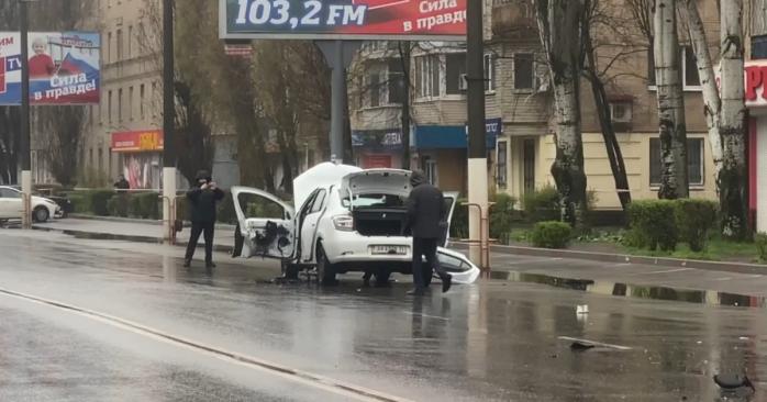 Последствия подрыва автомобиля в Мелитополе, видео скриншот