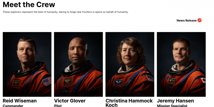 NASA оголосило імена учасників першої пілотованої місії до Місяця
