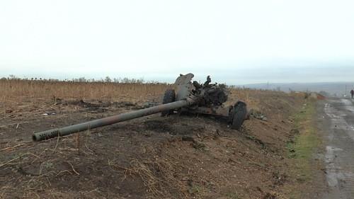 ВСУ точным ударом уничтожили пушку МТ-12 оккупантов. Фото:
