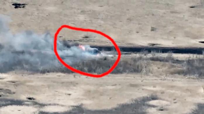 Уничтожение российского танка, скриншот видео